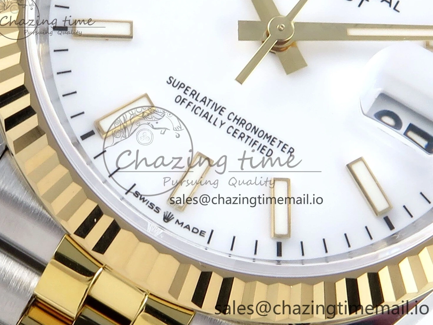 MiroTime 0126 DateJust 36 126233 EWEF Best Edition White Dial Stick Marker on SS YG Jubilee Bracelet A Affordable 618